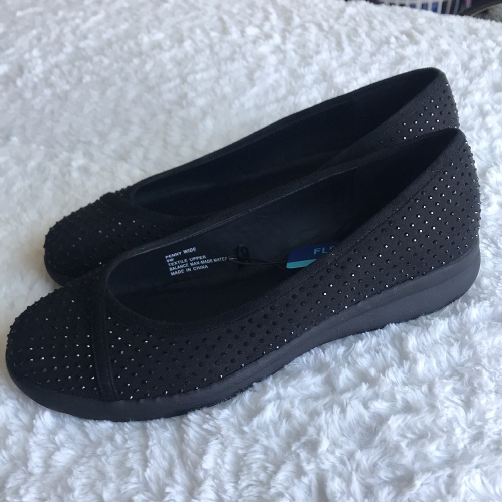 Flex Step Women’s Rhinestone Slip ons